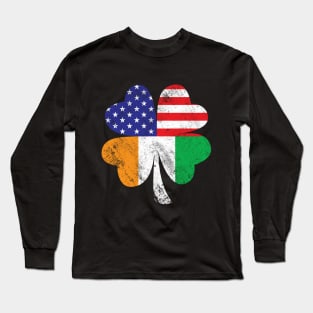 Irish American Flag Long Sleeve T-Shirt